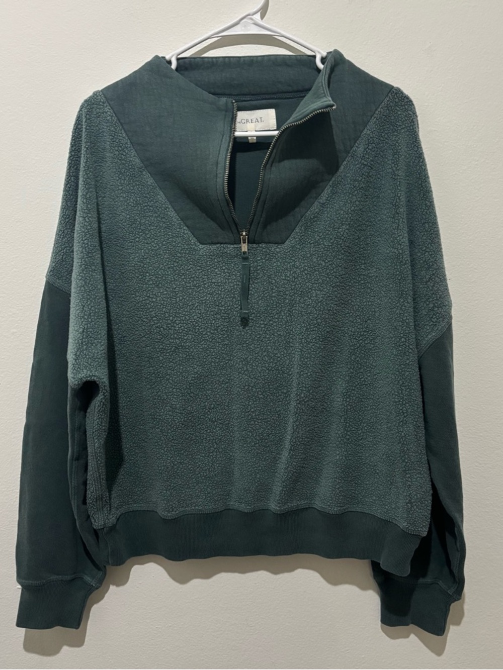 THE GREAT. Half Zip Size 3/L